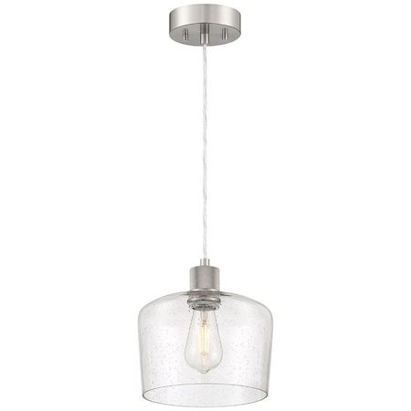 Access Lighting Port Nine Chardonnay, Chardonnay LED Pendant, Brushed Steel Finish, Seeded Glass 63141LEDDLP-BS/SDG